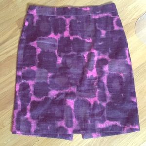 JCREW pink and purple skirt